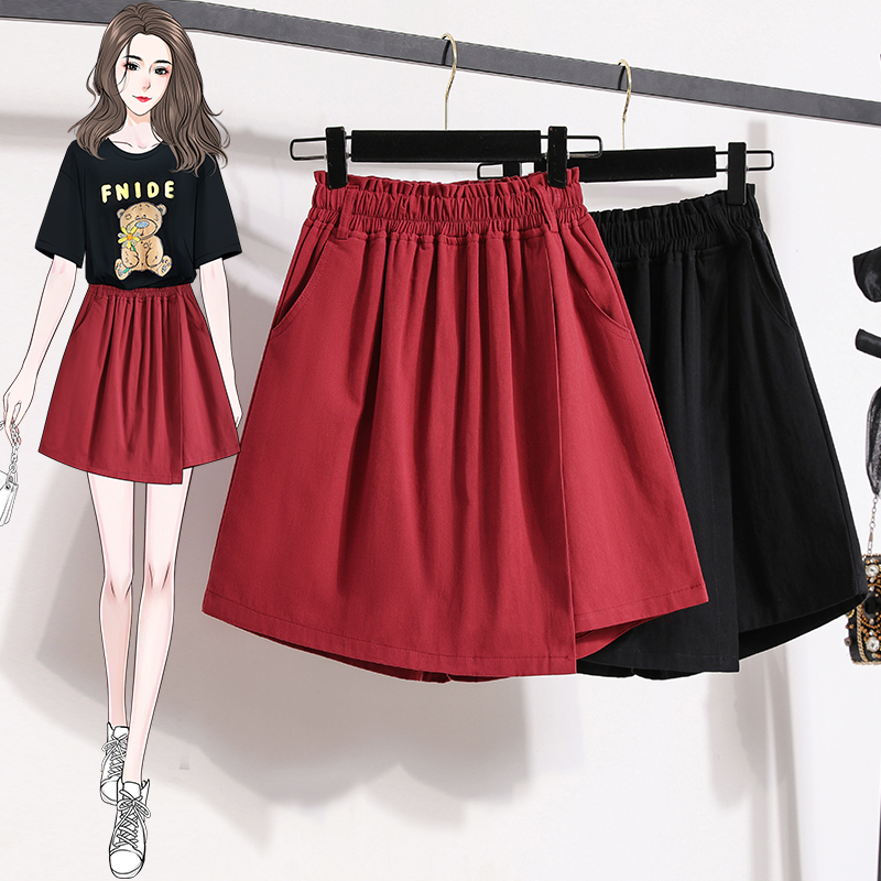 RY2109# 实拍半身裙女春夏季新款高腰白色短裙百搭春秋百褶a字不规则裙子