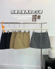 珍珍家灰色西装半身裙春装女2023年新款高腰直筒显瘦西服a字短裙