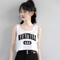 批发已出货 纯棉 美式<b class='q'>运动</b>背心T恤女春夏新款辣妹风字母