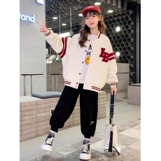 批发女童外套<b class='q'>春</b>秋2023新款网红潮衣洋气时髦儿童韩版<b class='q'>春</b>装中大童棒球服