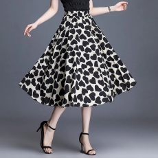 批发半身裙子2026年新款女夏碎花百褶a字中长款大摆仙女裙