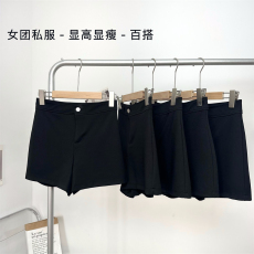 黑色短裤女夏季外穿高腰女团下衣失踪辣妹打底超短热裤夏2023新款