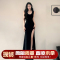 夏装2023年新款女装辣妹包臀紧身黑色连衣裙子夜总店长裙性感修身轮播图1