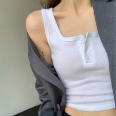 批发已出货 罗纹  粉色吊带背心女内搭外穿美背夏季甜辣风短款