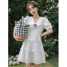 批发特价<b class='q'>清仓</b>·甜美气质小众<b class='q'>连衣裙</b>夏装甜美娃娃领法式<b class='q'>连衣裙</b>女