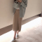 2023春季新款针织半身裙女 开叉一步高腰a字毛线裙中长款包臀裙轮播图1