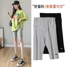 批发孕妇<b class='q'>打底裤</b>夏季薄款五分裤夏天安全裤托腹防走光弹力<b class='q'>莫代尔</b>棉夏装