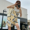现货实拍夏装卡通孕妇背带裤阔腿短裤纯棉背心上衣短袖孕妇套装夏轮播图2