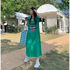 实拍~实价新款韩版宽松印花百搭长裙