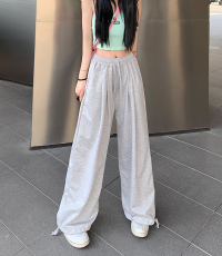 春夏运动裤宽松灯笼裤抽绳束脚裤阔腿裤