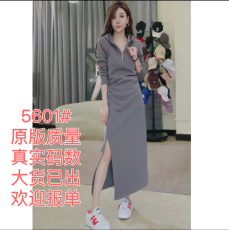 拉链连帽时尚潮流显瘦连衣裙休闲简约超修身连帽连衣裙