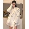 高级感缎面西装外套女2023年春季小个子韩系百搭宽松休闲西服上衣轮播图1
