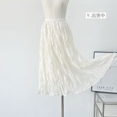 周壹 EEONE 漫步柔雾 休闲仙女网纱半身裙春百搭单品网纱飘逸裙子