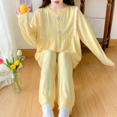 批发剪花棉 现货隐藏哺乳月子服春秋新款孕妇睡衣女家居服套装