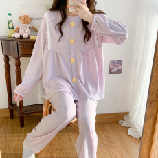 批发剪花棉 现货隐藏哺乳月子服春秋新款孕妇睡衣女家居服套装