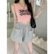 批发已出货  6535鱼鳞  夏季新款宽松休闲显瘦阔腿百搭<b class='q'>短裤</b><b class='q'>女</b>