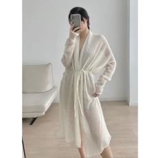 批发云朵质感马海毛宽松长款轻薄针织系带春<b class='q'>开衫</b>慵懒防晒<b class='q'>毛衣</b>外套仙<b class='q'>女</b>