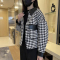 2023春季新款千鸟格小香风棋盘格时尚短款格子宽松韩版气质外套女轮播图4