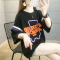 实拍6535棉包领抖音好质量 闺蜜装排球服运动短袖T恤女轮播图2