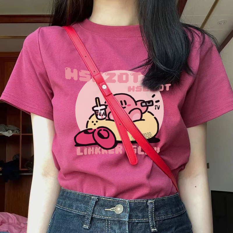 RY216# 2026春夏新款纯棉 修身短款T恤女短袖