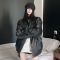机车PU皮衣外套女春秋2023年新款宽松甜酷炸街小众机车服休闲夹克轮播图1
