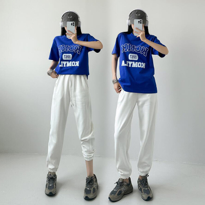 新款夏季爵士舞套装舞蹈练功服卫衣束脚裤街舞演出服运动休闲装