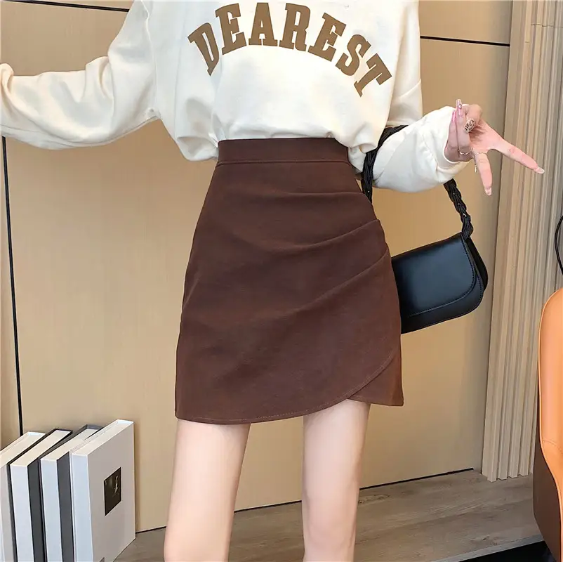 고급스러운 블랙 래디컬 스타일 단추 스커트 상세 이미지 14