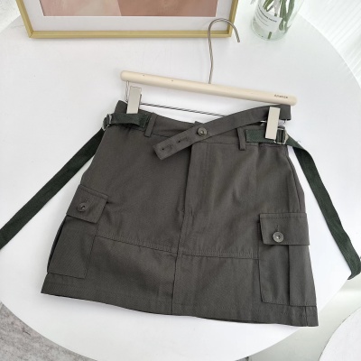 JMSHOP Bella的口袋 工装短裙女美式高腰a字半身裙防走光包臀裙裤