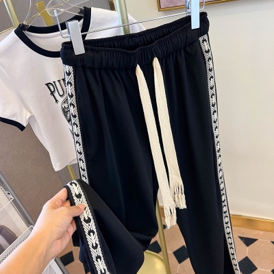 实拍 实价 仿棉大鱼鳞250g 春夏装阔腿裤女设工装裤男女