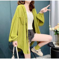 批发<b class='q'>长袖</b>宽松外搭<b class='q'>防晒衣</b>春薄款防晒衬衫女透气百搭连帽空调衫衬衣外套