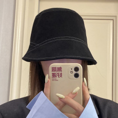 批发ins风~日系水桶遮脸渔夫帽女韩版显脸小网红复古帽子水桶帽自闭帽