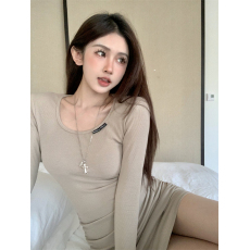 批发实拍实价 新款收腰褶皱韩版气质<b class='q'>修身</b>显瘦包臀裙