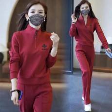 批发休闲运动服直筒裤套装女<b class='q'>秋</b>季新款卫衣两件套时尚减龄宽松显瘦跑步