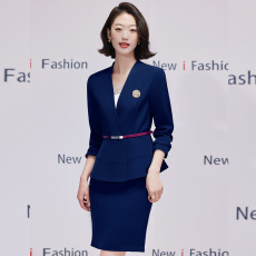 批发黑色职业西装套装女正装小个子高级感上衣二件套<b class='q'>珠宝</b>店美容师工装