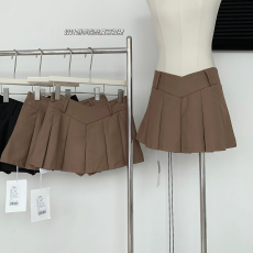 F PROJECT 学院风百褶半身裙裤女设计感小众自然腰显瘦a字短裙裤