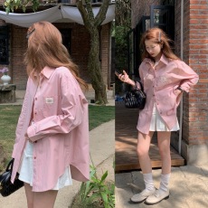 批发实拍 韩系小姐姐。经典百搭 春夏长袖衬衫。防晒衬衣