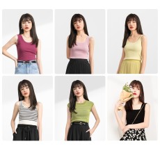 批发ROCO树莓色高弹遮副乳防走光打底小<b class='q'>吊带</b><b class='q'>背心</b>女夏宽带内搭外穿上衣