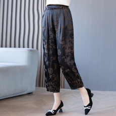 批发实拍 2026年新款春重磅香云纱女高腰女休闲百搭垂感<b class='q'>小脚</b><b class='q'>哈伦裤</b>子