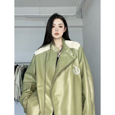 机车pu皮衣外套女春秋季棒球服夹克高级感休闲上衣服春装2023新款