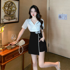 批发实拍2026夏季新款气质减龄时尚<b class='q'>连衣</b>裙+短裤套<b class='q'>装</b>两件套