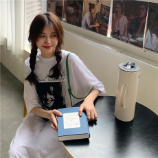 批发实价实拍200克6535精梳棉<b class='q'>夏</b>季新款大码宽松短袖<b class='q'>连衣裙</b>女