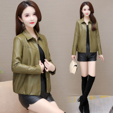 皮衣短款外套女士2026新款爆款小个子高级感妈妈春秋上衣pu皮夹克