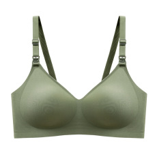 批发2023新款一片式无痕上开扣孕妇内衣舒适防下垂哺乳文胸调整型胸罩