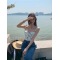 CloudSweet白云甜复古甜妹抹胸吊带女夏外穿短款挂脖碎花背心上衣轮播图3