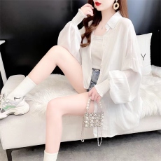批发防晒衣‘’孕妇装夏季中长款宽松大码女外套设计感束袖口百搭上衣