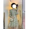 娃娃领碎花连衣裙女夏季2023早春新款法式甜美温柔衬衫裙a字短裙轮播图5