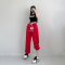 爵士舞服装女套装高腰跳舞jazz短款上衣舞蹈裤嘻哈街舞演出服装夏轮播图2