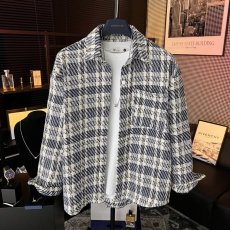 批发官图2023春季新款男士复古燕尾小香<b class='q'>风</b>设计百搭衬衫网红夹克外套男