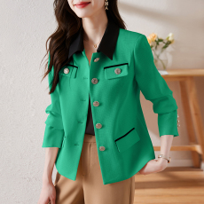 批发小香风短款西装<b class='q'>外套</b>女春秋撞色拼接高级感<b class='q'>气质</b>名媛小个子西服上衣