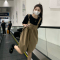 现货夏装孕妇裤子新款孕妇背带裤阔腿短裤短袖t恤孕妇两件套装夏轮播图2